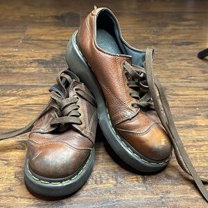 Vintage Dr. Martens (Doc Martens) Zoe 8651 Brown Chunky Platform Oxford  6US/38E